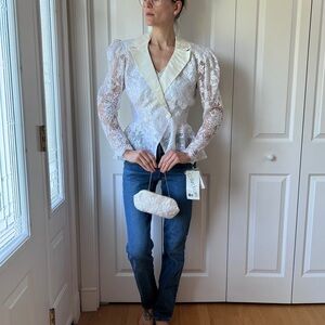 NWT 1980’s Lace Peplum Blazer